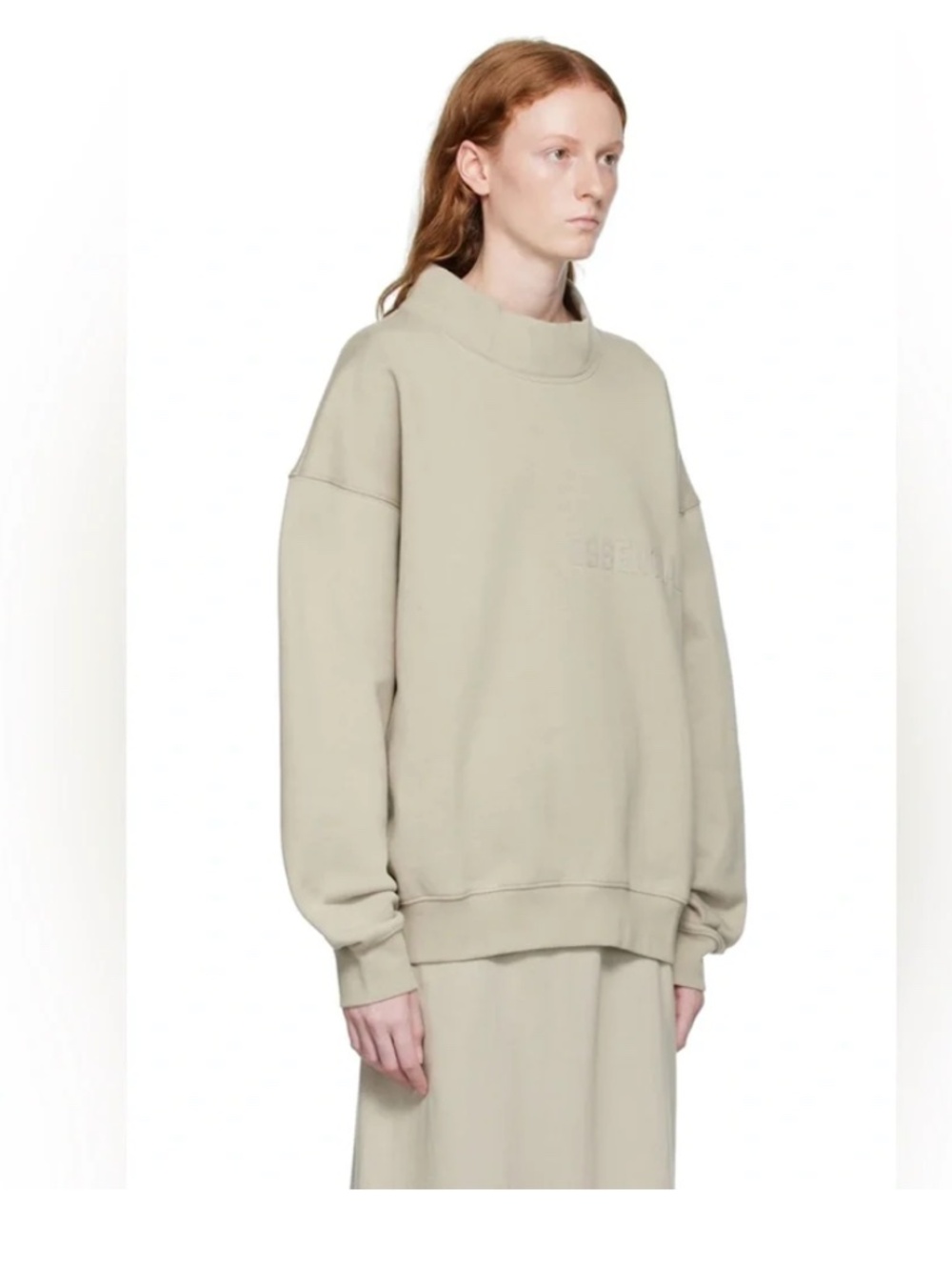 FEAR OF GOD ESSENTIALS Gray Mock Neck Sweatshirt